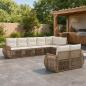 Preview: ARDEBO.de - Gartensofa-set 8 Stk. Beige und Cremeweiß Poly-Rattan