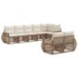 Preview: Gartensofa-set 8 Stk. Beige und Cremeweiß Poly-Rattan