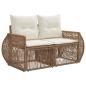 Preview: Gartensofa-set 8 Stk. Beige und Cremeweiß Poly-Rattan