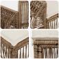 Preview: Gartensofa-set 8 Stk. Beige und Cremeweiß Poly-Rattan