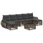 Preview: Gartensofa-set 8 stk. Grau und Dunkelgrau Poly-Rattan