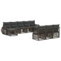 Preview: Gartensofa-set 10 stk. Grau und Dunkelgrau Poly-Rattan