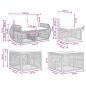 Preview: Gartensofa-set 11 Stk. Grau und Dunkelgrau Poly-Rattan