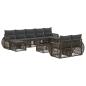 Preview: Gartensofa-set 10 stk. Grau und Dunkelgrau Poly-Rattan