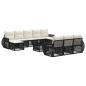 Preview: Gartensofa-set 11 stk. Schwarz und Cremeweiß Poly-Rattan