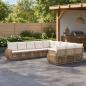 Preview: ARDEBO.de - Gartensofa-set 11 Stk. Beige und Cremeweiß Poly-Rattan