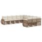 Preview: Gartensofa-set 11 Stk. Beige und Cremeweiß Poly-Rattan