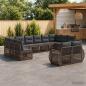 Preview: ARDEBO.de - Gartensofa-set 12 stk. Grau und Dunkelgrau Poly-Rattan