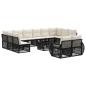 Preview: Gartensofa-set 13 stk. Schwarz und Cremewei? Poly-Rattan