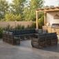 Preview: ARDEBO.de - Gartensofa-set 13 stk. Grau und Dunkelgrau Poly-Rattan