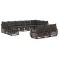 Preview: Gartensofa-set 13 stk. Grau und Dunkelgrau Poly-Rattan