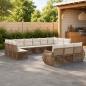 Preview: ARDEBO.de - Gartensofa-set 13 stk. Beige und Cremeweiß Poly-Rattan