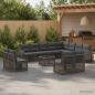 Preview: ARDEBO.de - Gartensofa-set 13 stk. Grau und Dunkelgrau Poly-Rattan