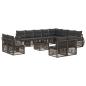 Preview: Gartensofa-set 13 stk. Grau und Dunkelgrau Poly-Rattan