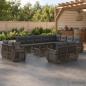 Preview: ARDEBO.de - Gartensofa-set 13 Stk. Grau und Dunkelgrau Poly-Rattan