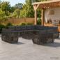 Preview: ARDEBO.de - Gartensofa-set 14 stk. Grau und Dunkelgrau Poly-Rattan