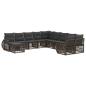 Preview: Gartensofa-set 11 stk. Grau Poly-Rattan