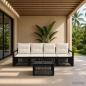 Preview: ARDEBO.de - Gartensofa-set 5 stk. Schwarz Poly-Rattan