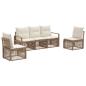 Preview: Gartensofa-set 5 stk. Beige Poly-Rattan