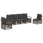 Preview: Gartensofa-set 6 stk. Grau Poly-Rattan