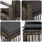 Preview: Gartensofa-set 6 stk. Grau Poly-Rattan
