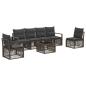 Preview: Gartensofa-set 7 Stk. Grau Poly-Rattan