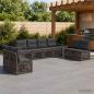 Preview: ARDEBO.de - Gartensofa-set 8 stk. Grau Poly-Rattan