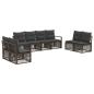 Preview: Gartensofa-set 8 stk. Grau Poly-Rattan