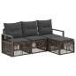 Preview: Gartensofa-set 4 stk. Grau Poly-Rattan