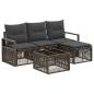 Preview: Gartensofa-set 5 stk. Grau Poly-Rattan