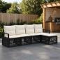 Preview: ARDEBO.de - Gartensofa-set 4 stk. Schwarz Poly-Rattan