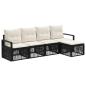 Preview: Gartensofa-set 4 stk. Schwarz Poly-Rattan