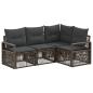 Preview: Gartensofa-set 4 stk. Grau Poly-Rattan