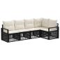 Preview: Gartensofa-set 5 stk. Schwarz Poly-Rattan