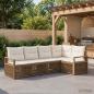 Preview: ARDEBO.de - Gartensofa-set 5 stk. Beige Poly-Rattan