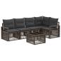 Preview: Gartensofa-set 6 Stk. Grau Poly-Rattan