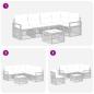 Preview: Gartensofa-set 6 Stk. Grau Poly-Rattan