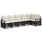 Preview: Gartensofa-set 6 stk. Schwarz Poly-Rattan