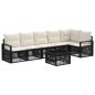 Preview: Gartensofa-set 7 stk. Schwarz Poly-Rattan