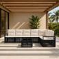 Preview: ARDEBO.de - Gartensofa-set 8 stk. Schwarz Poly-Rattan