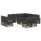 Preview: Gartensofa-set 12 stk. Grau Poly-Rattan