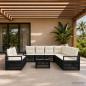 Preview: ARDEBO.de - Gartensofa-set 10 stk. Schwarz Poly-Rattan