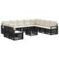 Preview: Gartensofa-set 11 stk. Schwarz Poly-Rattan