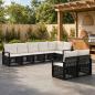 Preview: ARDEBO.de - Gartensofa-set 8 stk. Schwarz Poly-Rattan