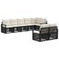 Preview: Gartensofa-set 8 stk. Schwarz Poly-Rattan