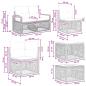 Preview: Gartensofa-set 7 Stk. Grau Poly-Rattan