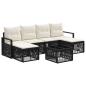 Preview: Gartensofa-set 7 stk. Schwarz Poly-Rattan