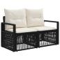 Preview: Gartensofa-set 7 stk. Schwarz Poly-Rattan