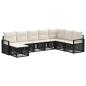 Preview: Gartensofa-set 8 stk. Schwarz Poly-Rattan