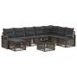 Preview: Gartensofa-set 9 Stk. Grau Poly-Rattan